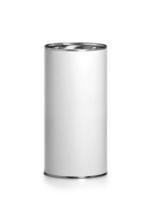 White Blank Tincan Metal Tin Can, Canned Food. Ready For Your Design photo