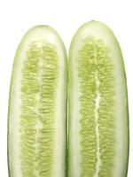 cucumber slice, isolated on a white background photo