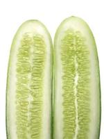 cucumber slice, isolated on a white background photo