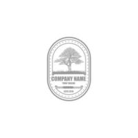 este es un logotipo antiguo que usa el símbolo del árbol banyan, perfecto para el logotipo de su empresa vector