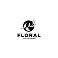 idea de logotipo floral vector