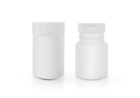 Realistic plastic bottle. Mock Up Template. 3D render photo