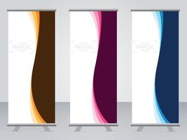 banner de negocios roll up set plantilla de banner standee. vector