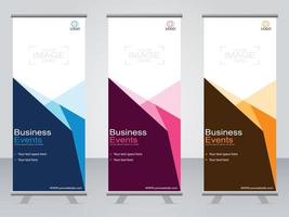 Business banner roll up set  standee banner template.
