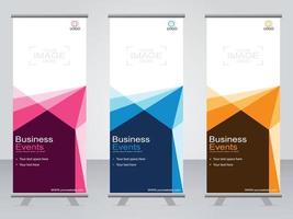 banner de negocios roll up set plantilla de banner standee. vector