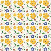 Floral seamless pattern Hand drawn colorful flowers Natural background with colorful painted flowers vector