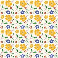 Floral seamless pattern Hand drawn colorful flowers Natural background with colorful painted flowers vector