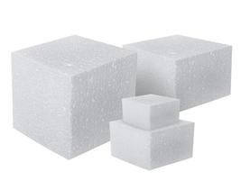 Styrofoam padding for product on white background photo