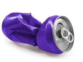 Compressed cans isolated on a white background photo