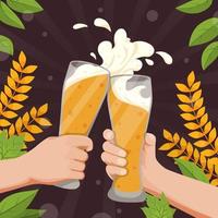 Beer Day Background Concept vector