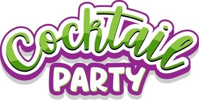 A cocktail party banner text vector