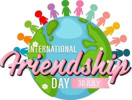 International Friendship Day banner design vector