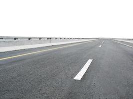 High speed corner overpass on white background. with clipping path photo