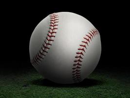 baseball ball on black background photo