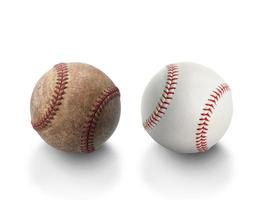 Baseball isolated on white background photo