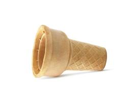 Sweet wafer cone isolated on white background photo