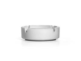 White ceramic ashtray isolated on a white background photo