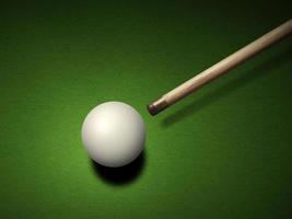 snooker game - player aiming the cue ball photo