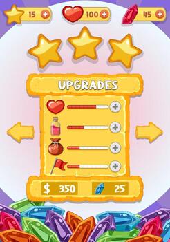 A game background template with elements vector