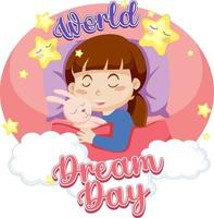 World Dream Day Banner Design vector