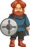 A medieval dwarf  cartoon character vector