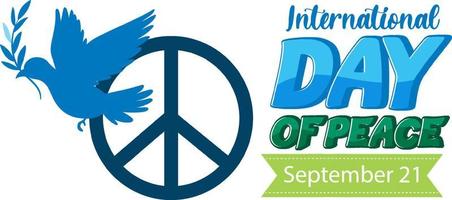 International Day of Peace Banner Design vector