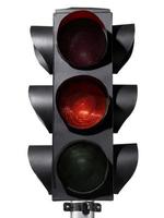 traffic light isolated on white background photo