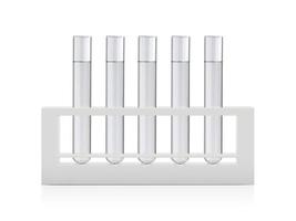 chemical test tube on white background photo