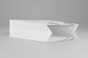 Empty Shopping Bag for advertising and branding.3d render photo