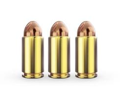 bullet on white background. 3D render photo