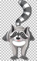 Cute raccoon cartoon character vector