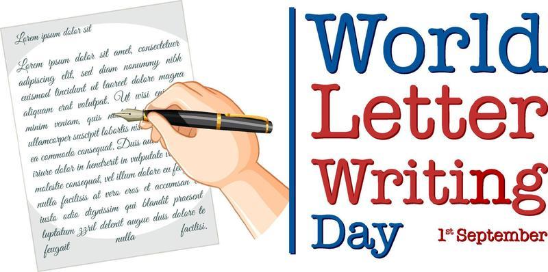 World Letter Writing Day Banner Design