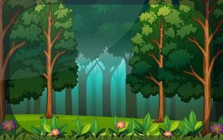 Fantasy fairy forest background vector