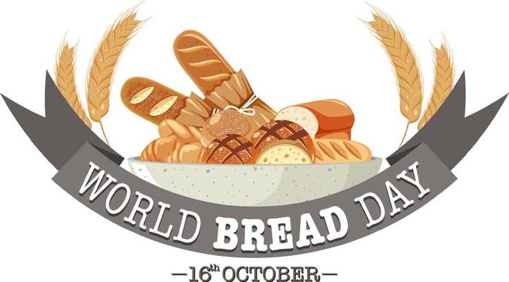 World bread day poster template