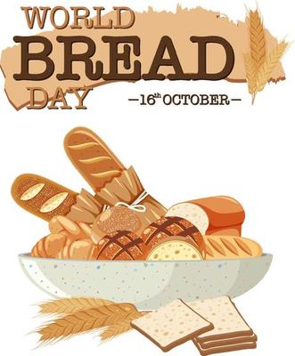 World bread day banner design