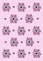 Cute purple flower vector art wallpaper for graphic design and decorative element