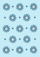 Cute blue flower vector art wallpaper for graphic design and decorative element