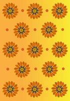 Beautiful orange flowers vector art wallpaper for graphic design and decorative element