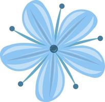 Cape leadwort flower vector art for graphic design and decorative element