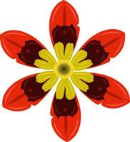 Harlequin flower vector art for graphic design and decorative element