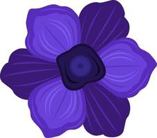 Poppy anemone flower vector art for graphic design and decorative element