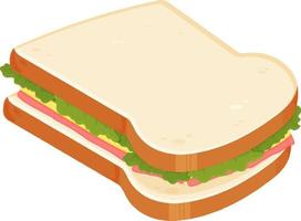 sándwich en estilo de dibujos animados