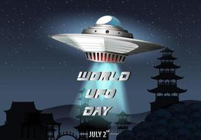 World UFO Day Poster Banner vector