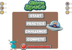 Game element template design set vector