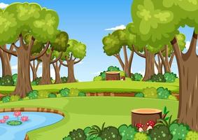 Nature forest background template vector