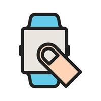 Swipe Finger Filled Line Icon vector