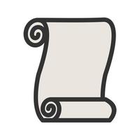 Scroll Filled Line Icon vector