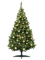 decorated Christmas tree isolated on white background photo