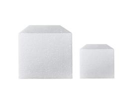 Styrofoam padding for product on white background photo