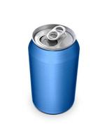 Aluminum cans on white background photo